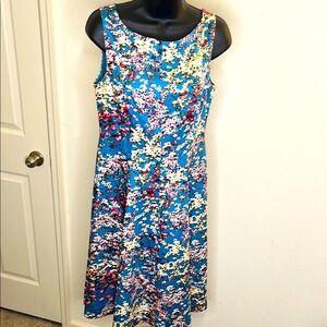 Maggy London 8 Sakura Colorful Cherry Blossom Cocktail Dress Mint Condition